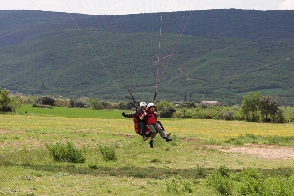 Aterrizaje parapente seguro